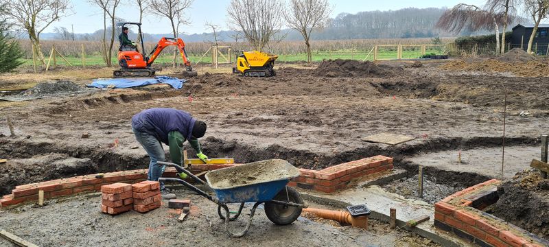 Haywood Landscapes working on a garden project