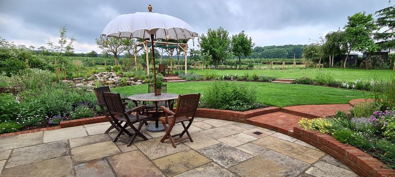 a beautiful finished garden design