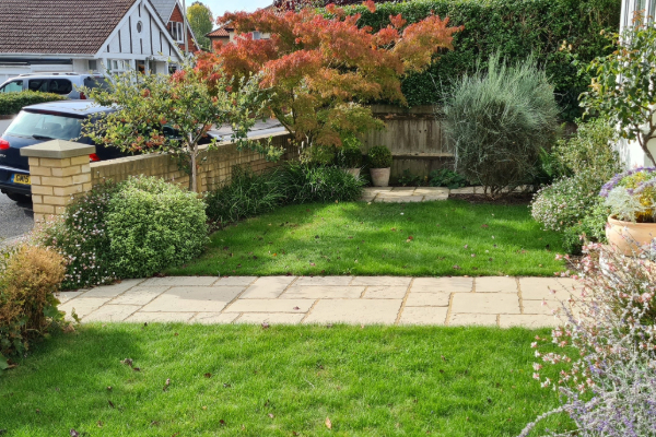 Beautifully restored garden after expert landscaping work by Haywood Landscapes demonstrating how to successfully revive a forgotten garden.